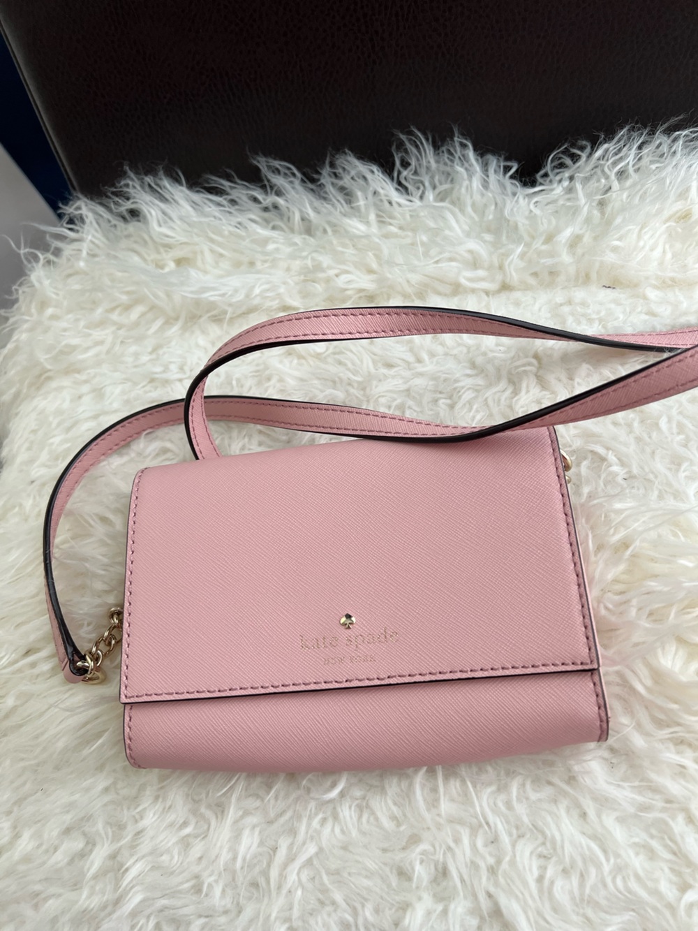 kate spade Pink Saffiano Leather Crossbody Bag